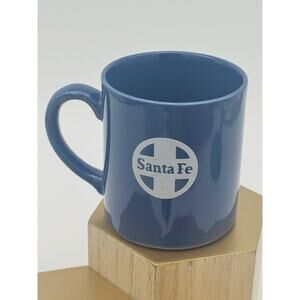 VINTAGE BLUE SANTA FE RAILROAD COFFE CUP MUG MADE IN ENGLAND